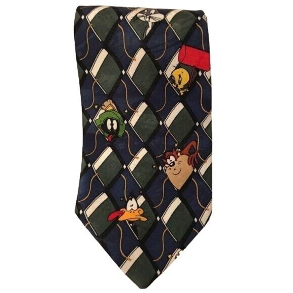 Looney Tunes Mania Vintage Cartoon Necktie Warner Brothers Bugs Bunny 60"x4" - Picture 4 of 7